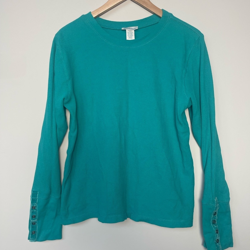 Sundance | Turquoise Long Sleeve Thermal Velvet Arm Cuffs XL - Picture 2 of 4